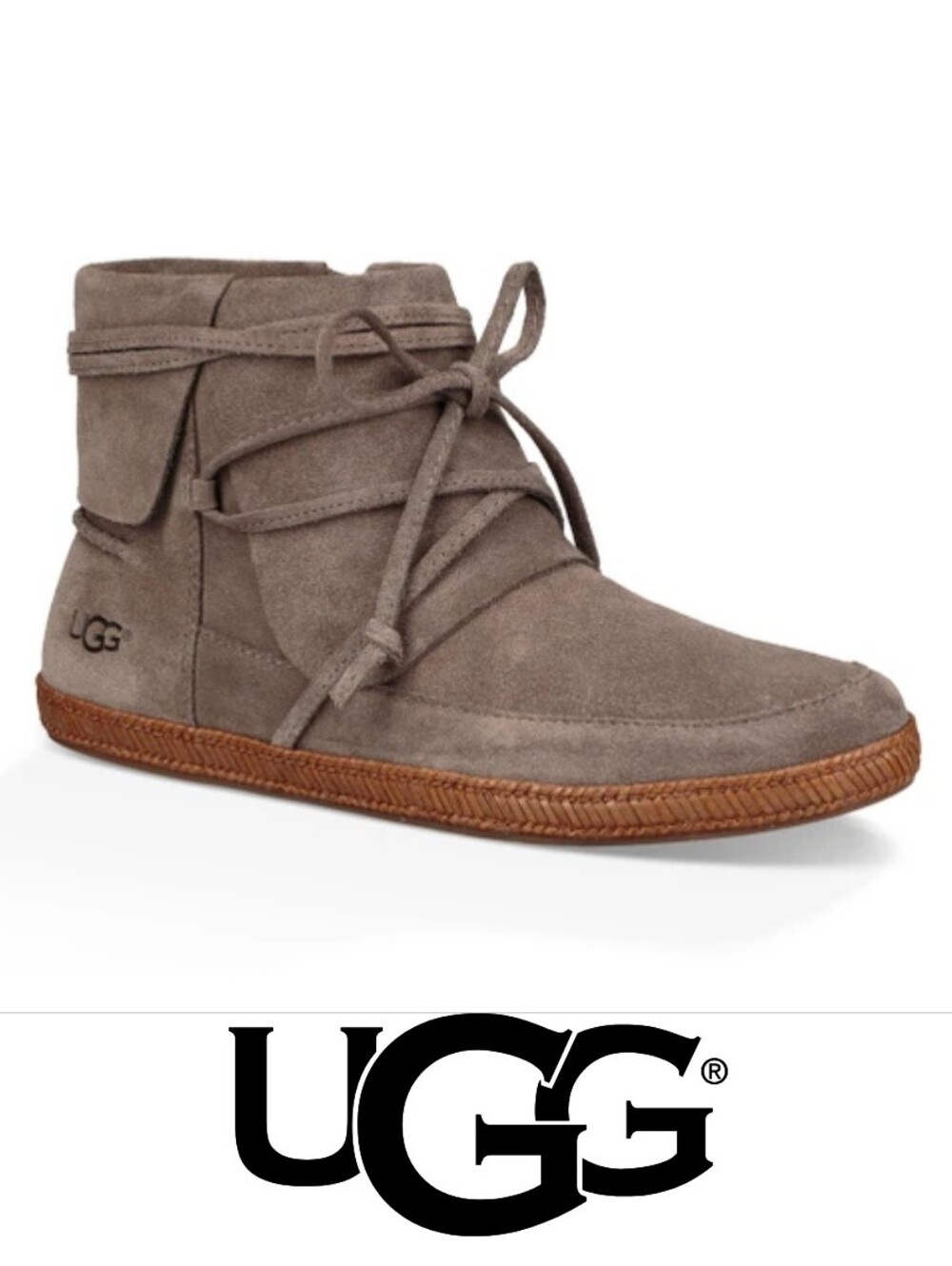UGG Australia Reid Gray Suede Ankle Boots Size 6